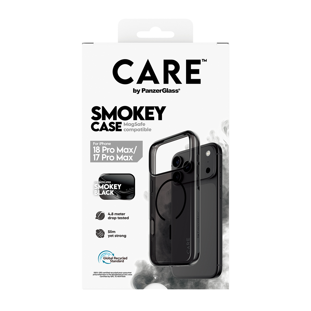 PanzerGlass CARE™ by ® Smokey Case w. Black MagSafe iPhone 2026 Pro Max | 17 Pro Max mobiele telefoon behuizingen Hoes Transparant - Afbeelding 4