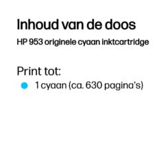 HP 953 originele cyaan inktcartridge - Afbeelding 4
