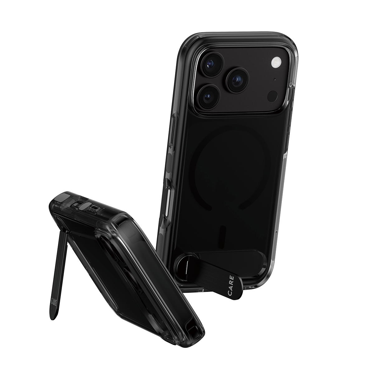 PanzerGlass CARE™ by ® Kickstand Case Smokey w. Black MagSafe iPhone 2026 Pro | 17 Pro mobiele telefoon behuizingen Hoes Transparant - Afbeelding 2
