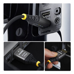 StarTech.com 3m Premium Gecertificeerde High Speed HDMI Kabel, Ultra Flexibele Gevlochten High Flex HDMI Kabel, 4K 60Hz / 1440p 144Hz met HDR10 / ARC, 18Gbps - Afbeelding 3