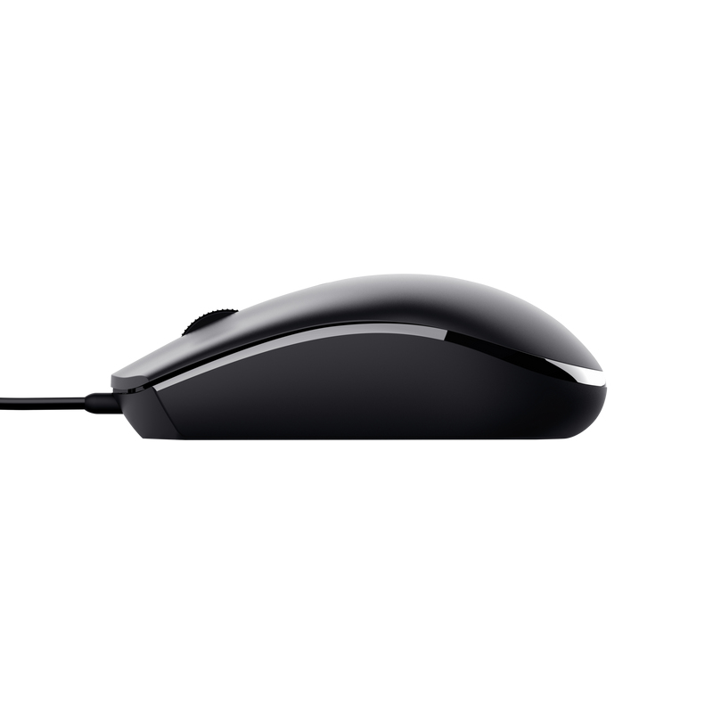 Trust TM-101 Bedrade Muis - Ambidextere muis – 3 knoppen – 1200 DPI – Business Model - Zwart - Afbeelding 4
