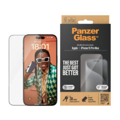 PanzerGlass ® Screen Protector iPhone 15 Pro Max | Ultra-Wide Fit w. EasyAligner Doorzichtige schermbeschermer Apple 1 stuk(s) - Afbeelding 3