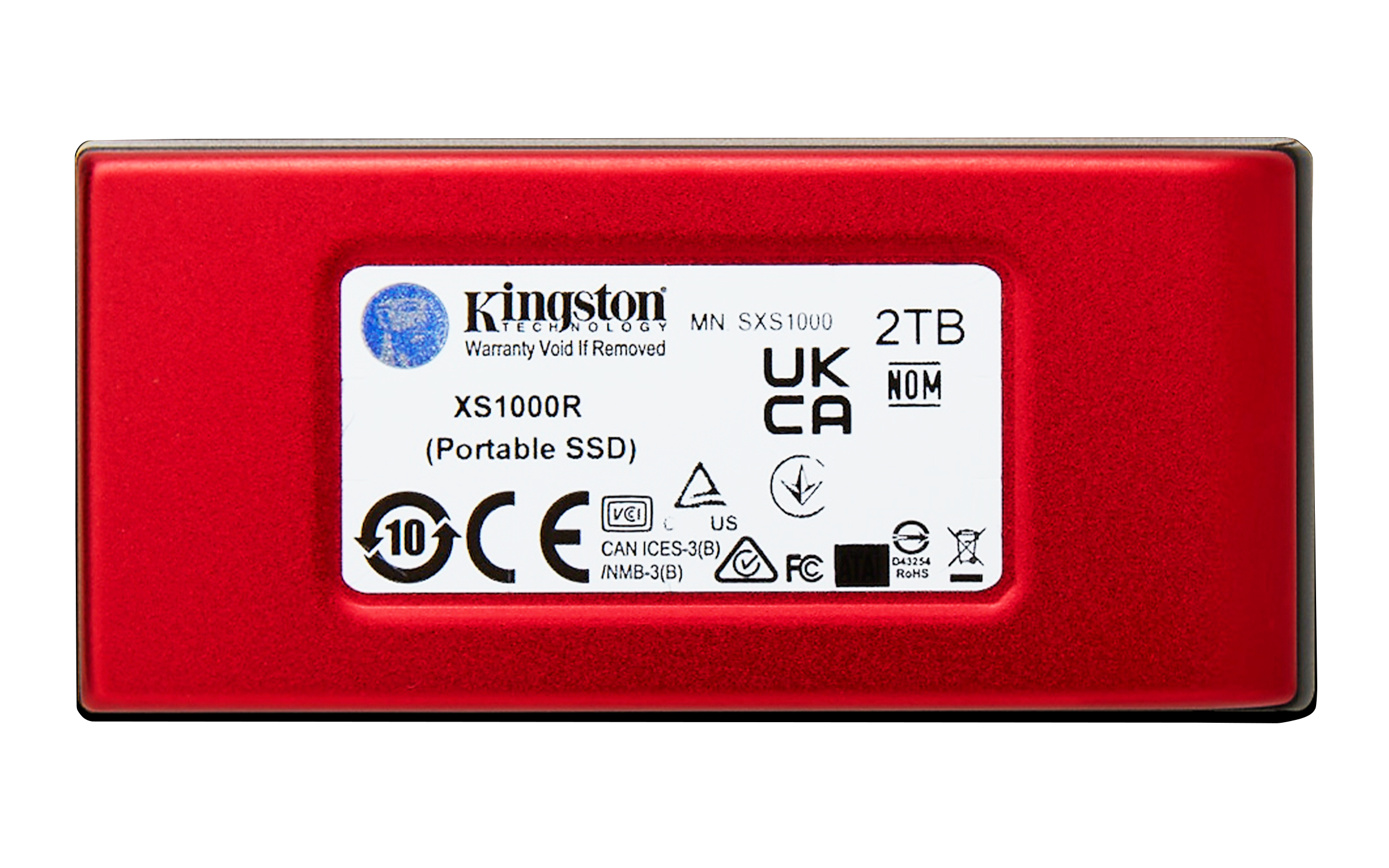 Kingston Technology 2TB XS1000 Red External USB 3.2 Gen 2 Draagbare Solid State Drive - Afbeelding 3