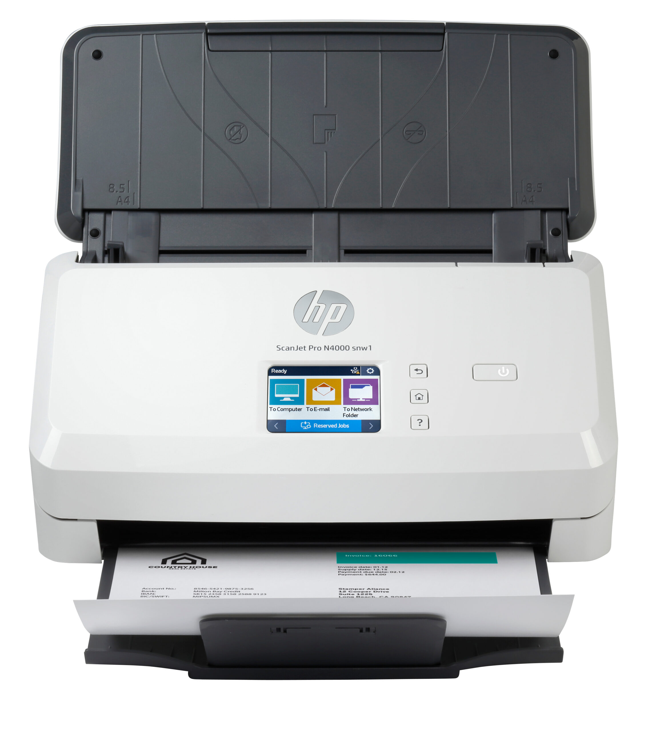 HP ScanJet Pro N4000 snw1 Paginascanner 600 x 600 DPI A4 Zwart, Wit - Afbeelding 2
