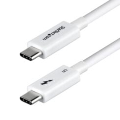 StarTech.com 50cm Thunderbolt 5 Kabel, 80Gbps/Tot 120Gbps, 240W PD, 8K 60Hz, Gecertificeerde Thunderbolt Kabel, Compatibel met Thunderbolt 4/USB4/USB-C, Wit