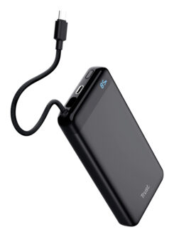 Trust Fiera Powerbank 20.000 mAh - Powerbank – Vaste kabel - USB-C opladen – 20.000 mAh – Zwart - Afbeelding 3