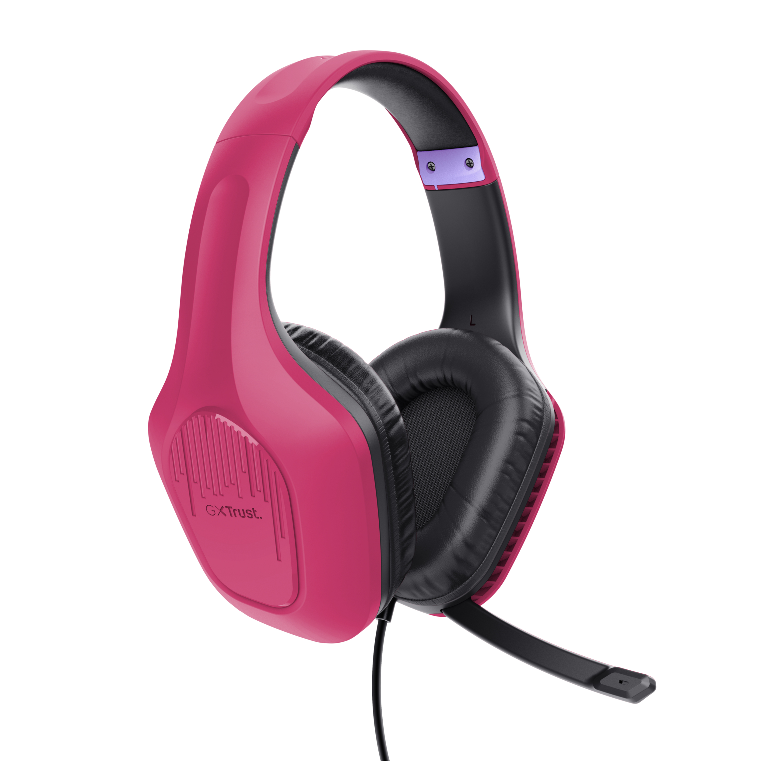 Trust GXT 415P Zirox Gaming Headset - Bedrade gamingheadset – Opklapbare microfoon – 50 mm drivers – Roze - Afbeelding 3