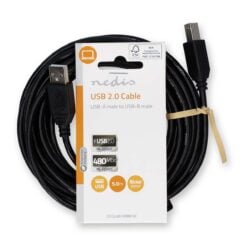 USB 2.0 Printer Kabel A Male - B Male - 5 meter