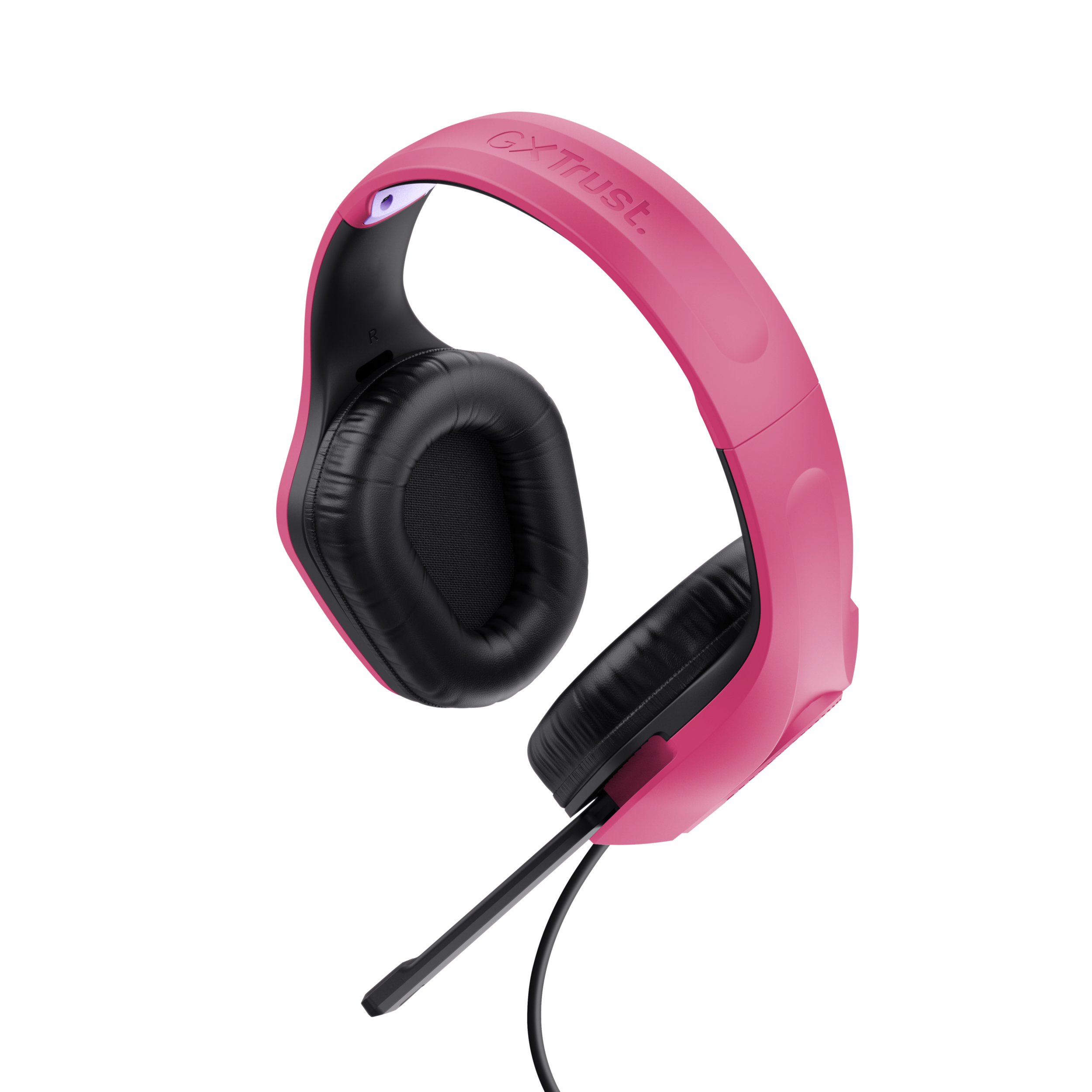 Trust GXT 415P Zirox Gaming Headset - Bedrade gamingheadset – Opklapbare microfoon – 50 mm drivers – Roze - Afbeelding 5
