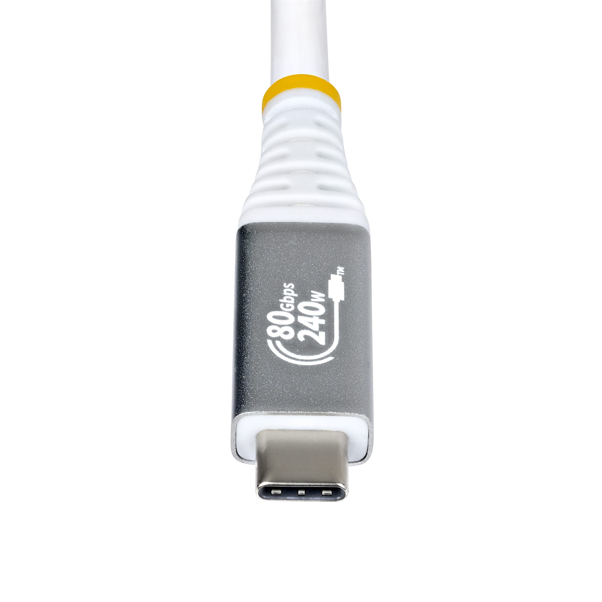 StarTech.com 1m USB4 Kabel, 80Gbps, USB-IF Gecertificeerde USB-C Kabel, 240W PD, 8K 120Hz/4K 240Hz DP2.1 DP80, Thunderbolt 4 Compatibel, Wit - Afbeelding 5