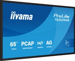 iiyama T6529AS-B1AG beeldkrant Kiosk-ontwerp 163,8 cm (64.5") LED Wifi 420 cd/m² 4K Ultra HD Zwart Touchscreen Type processor Android 24/7 - Afbeelding 6