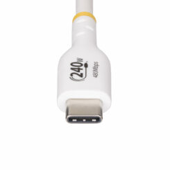 StarTech.com 2m USB-C Laadkabel, Charge & Sync, 240W (5A) PD EPR, USB 2.0, Laptop Type C Laadkabel, USB-IF Gecertificeerd, TPE Mantel - Witte USB-C Oplaadkabel - Afbeelding 6