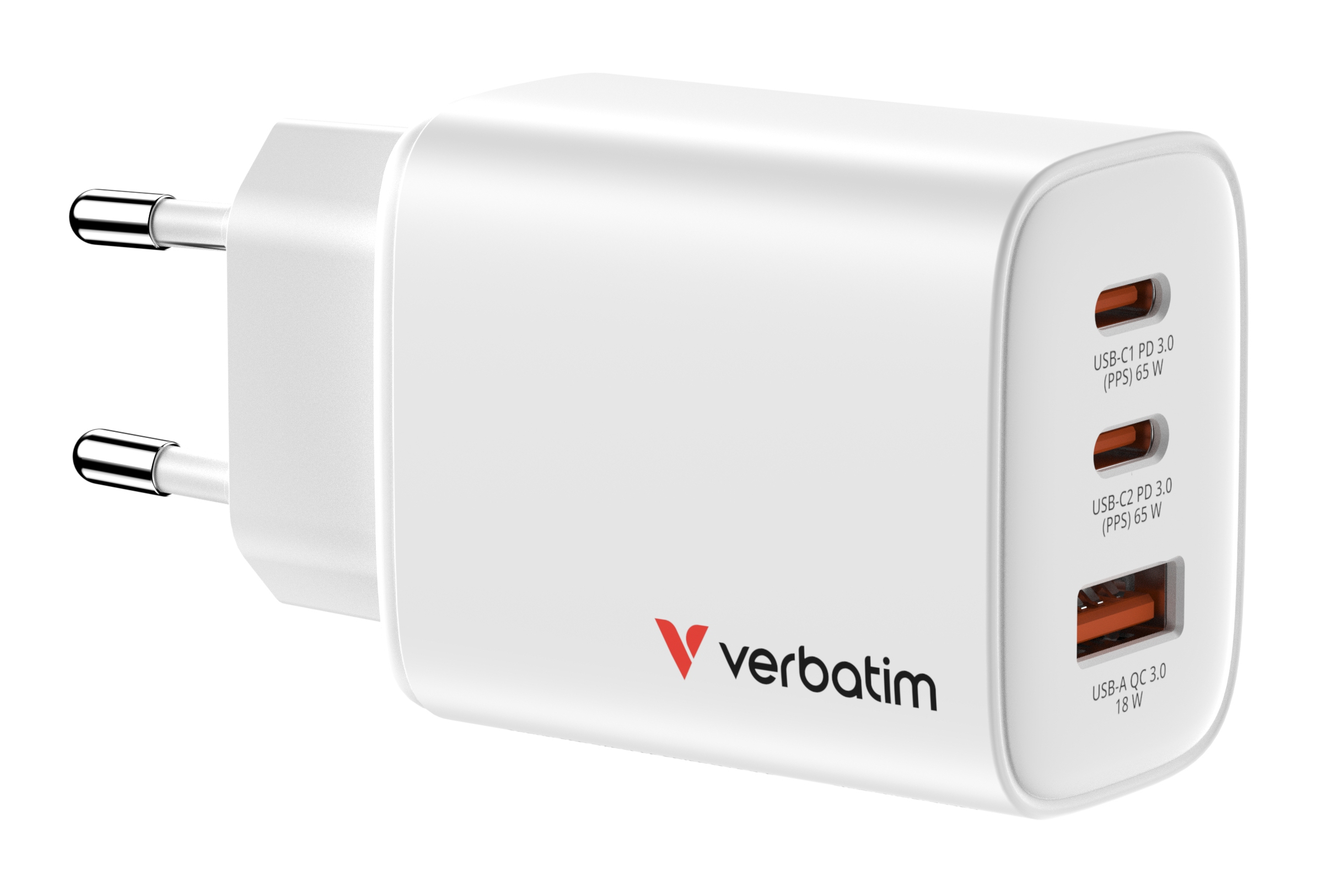 Verbatim 32353 oplader voor mobiele apparatuur Universeel Wit AC Snel opladen Binnen