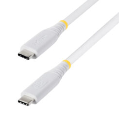 StarTech.com 1m USB4 Kabel, 40Gbps, USB-IF Gecertificeerde USB-C Kabel, 240W PD, 8K 60Hz/4K 240Hz DP2.1 DP40, TPE Mantel, Thunderbolt 4 Compatibel, Wit
