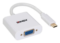 Lindy 43437 video kabel adapter 0,1 m USB Type-C VGA (D-Sub) Wit - Afbeelding 4
