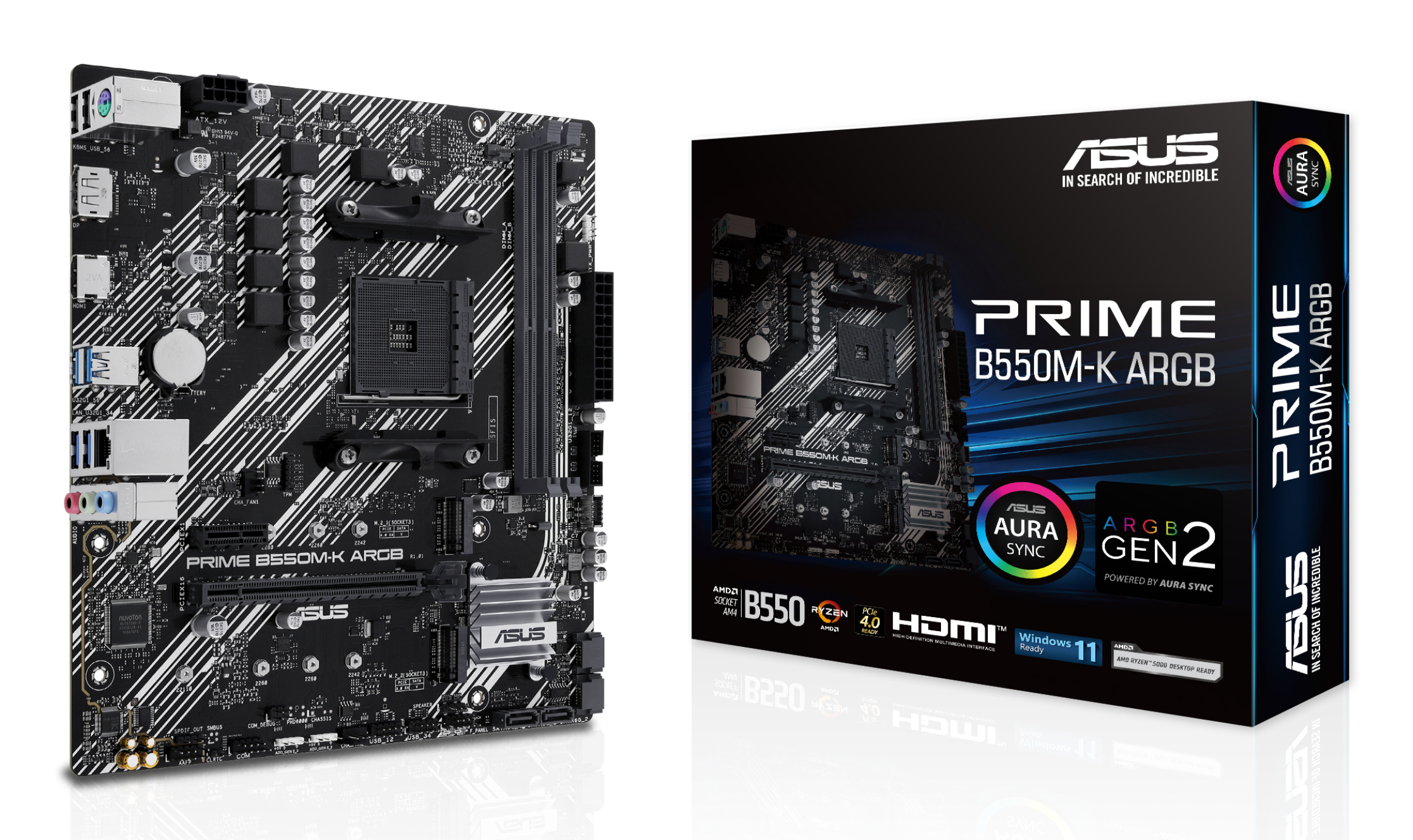 ASUS PRIME B550M-K ARGB AMD B550 Socket AM4 micro ATX - Afbeelding 2