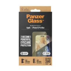 PanzerGlass ® EyeCARE™ Screen Protection iPhone 15 Pro Max | Ultra-Wide Fit w. EasyAligner Doorzichtige schermbeschermer Apple 1 stuk(s) - Afbeelding 4