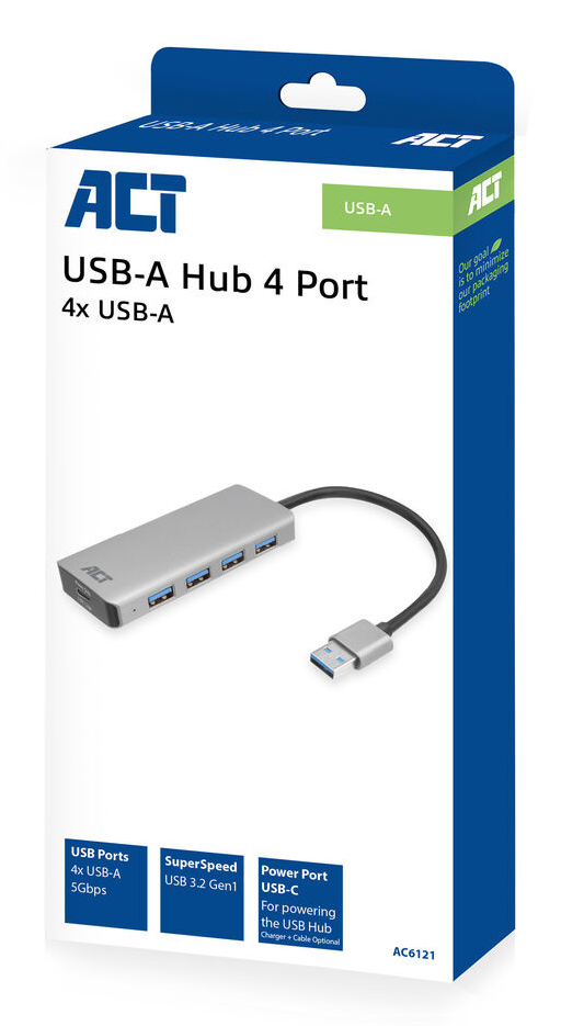 ACT USB-A hub 3.0, 4 poorts USB-A - Afbeelding 3