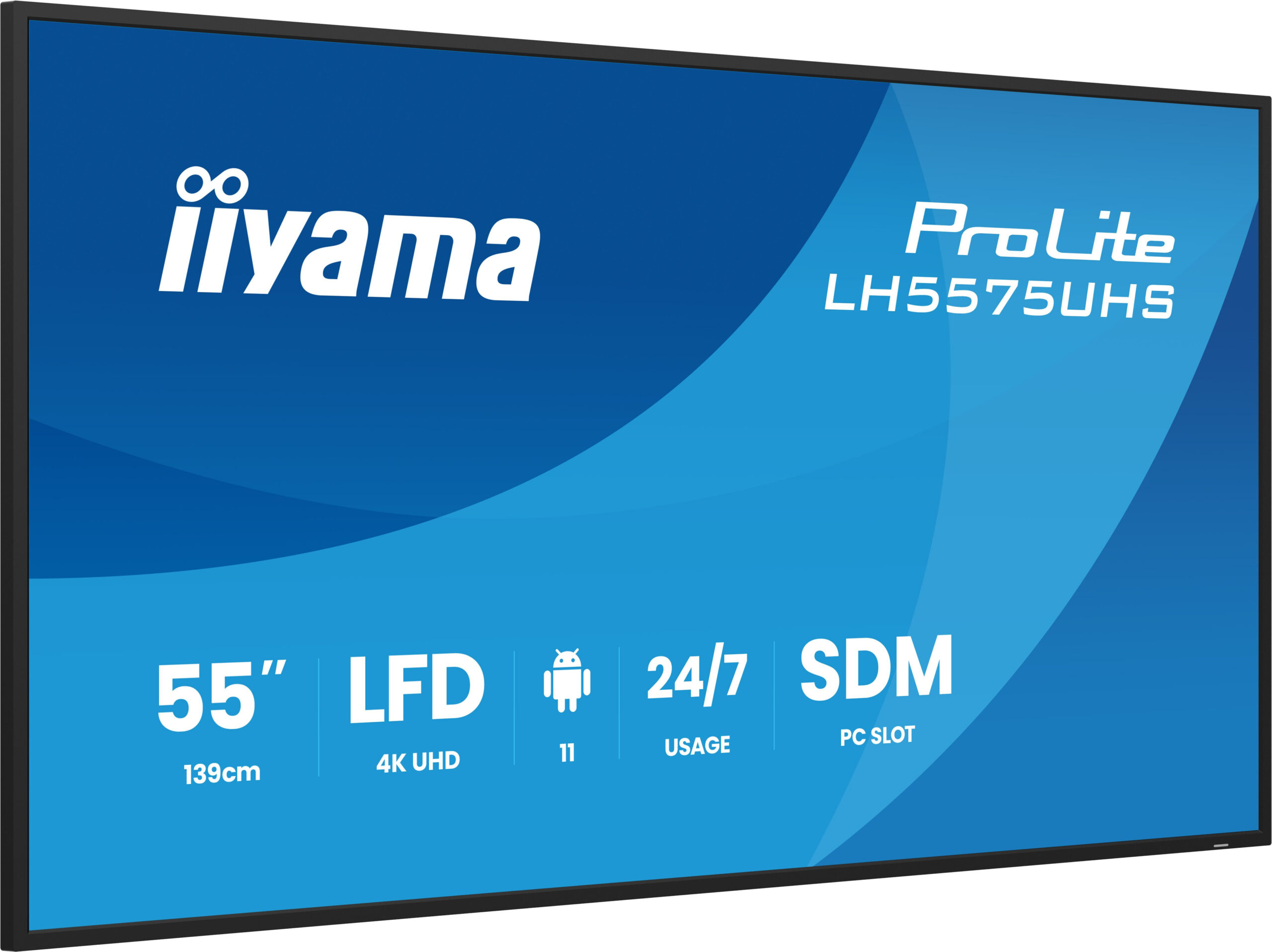 iiyama LH5575UHS-B2AG beeldkrant Digitale signage flatscreen 138,7 cm (54.6") LCD Wifi 500 cd/m² 4K Ultra HD Zwart Type processor Android 11 24/7 - Afbeelding 4