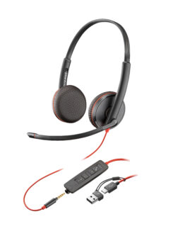 HP Poly Blackwire 3225 stereo USB-C-headset + 3,5 mm stekker + USB-C/A-adapter (bulk) - Afbeelding 4