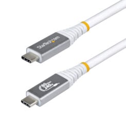 StarTech.com 50cm USB4 Kabel, 80Gbps, USB-IF Gecertificeerde USB-C Kabel, 240W PD, 8K 120Hz/4K 240Hz, DP2.1, DP80, Thunderbolt 4 Compatibel, USB Type-C Kabel, Wit