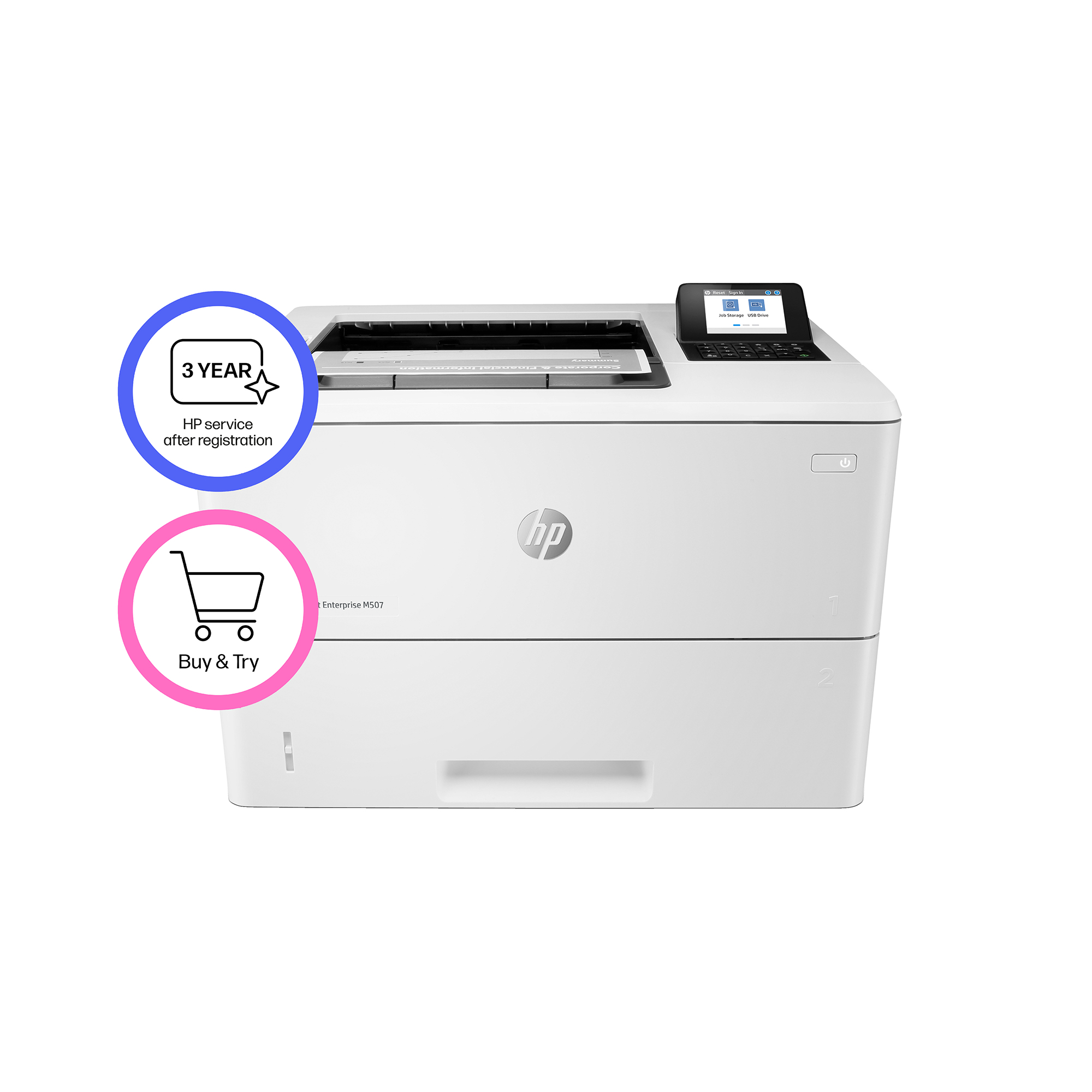 HP LaserJet Enterprise M507dn - Afbeelding 3