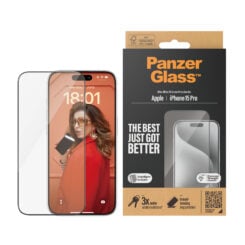 PanzerGlass ® Screen Protector iPhone 15 Pro | Ultra-Wide Fit w. EasyAligner Doorzichtige schermbeschermer Apple 1 stuk(s) - Afbeelding 3