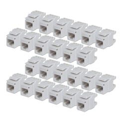StarTech.com Cat6 Keystone Jack, 24 Stuks, RJ45 Ethernet Keystone Jacks, UTP Cat6 Ethernet Jack voor Wandcontactdoos, 180 Graden, 110 Punch Down, Wit - Afbeelding 2