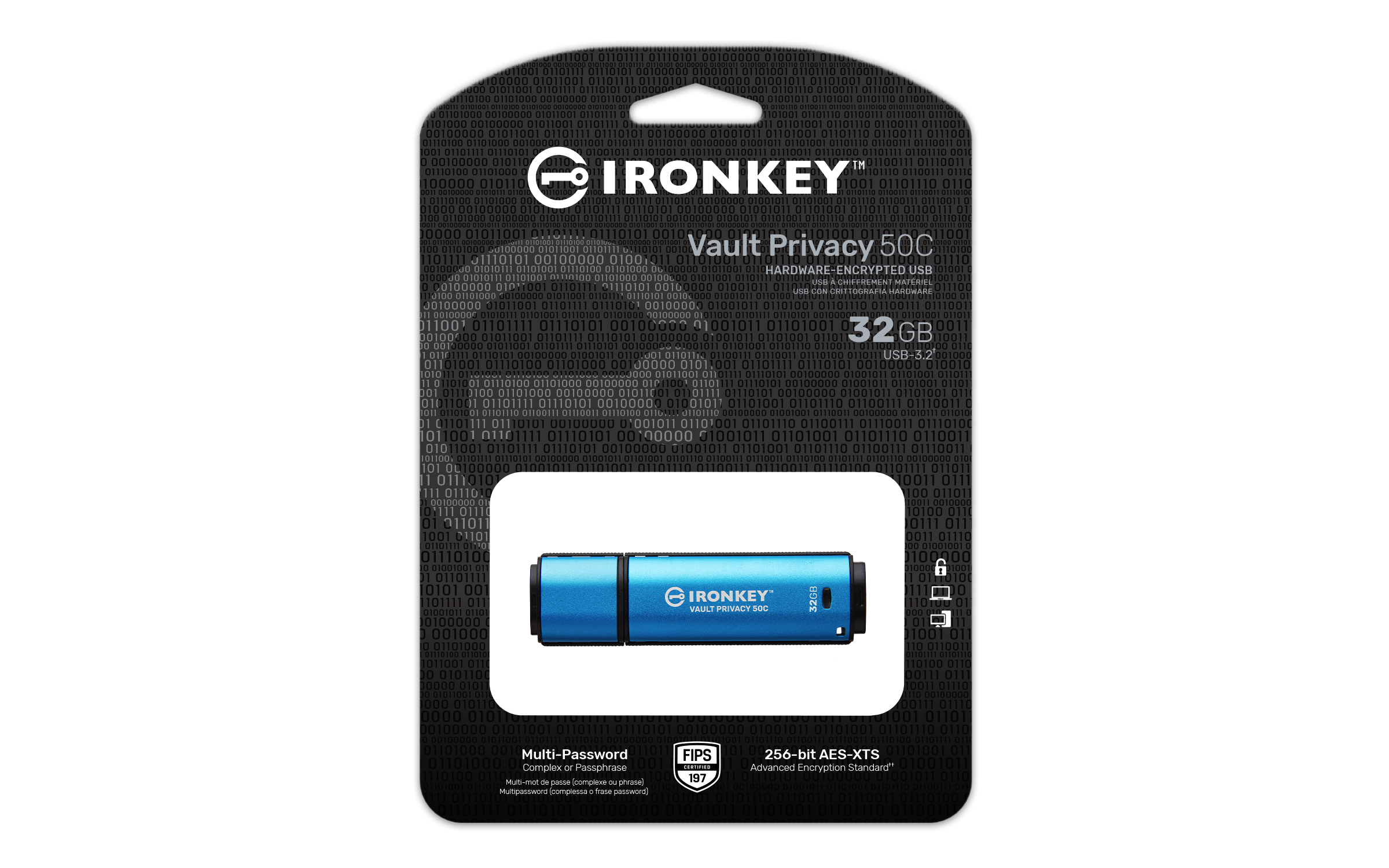 Kingston Technology IronKey 32GB USB-C Vault Privacy 50C AES-256 versleuteling, FIPS 197 - Afbeelding 4