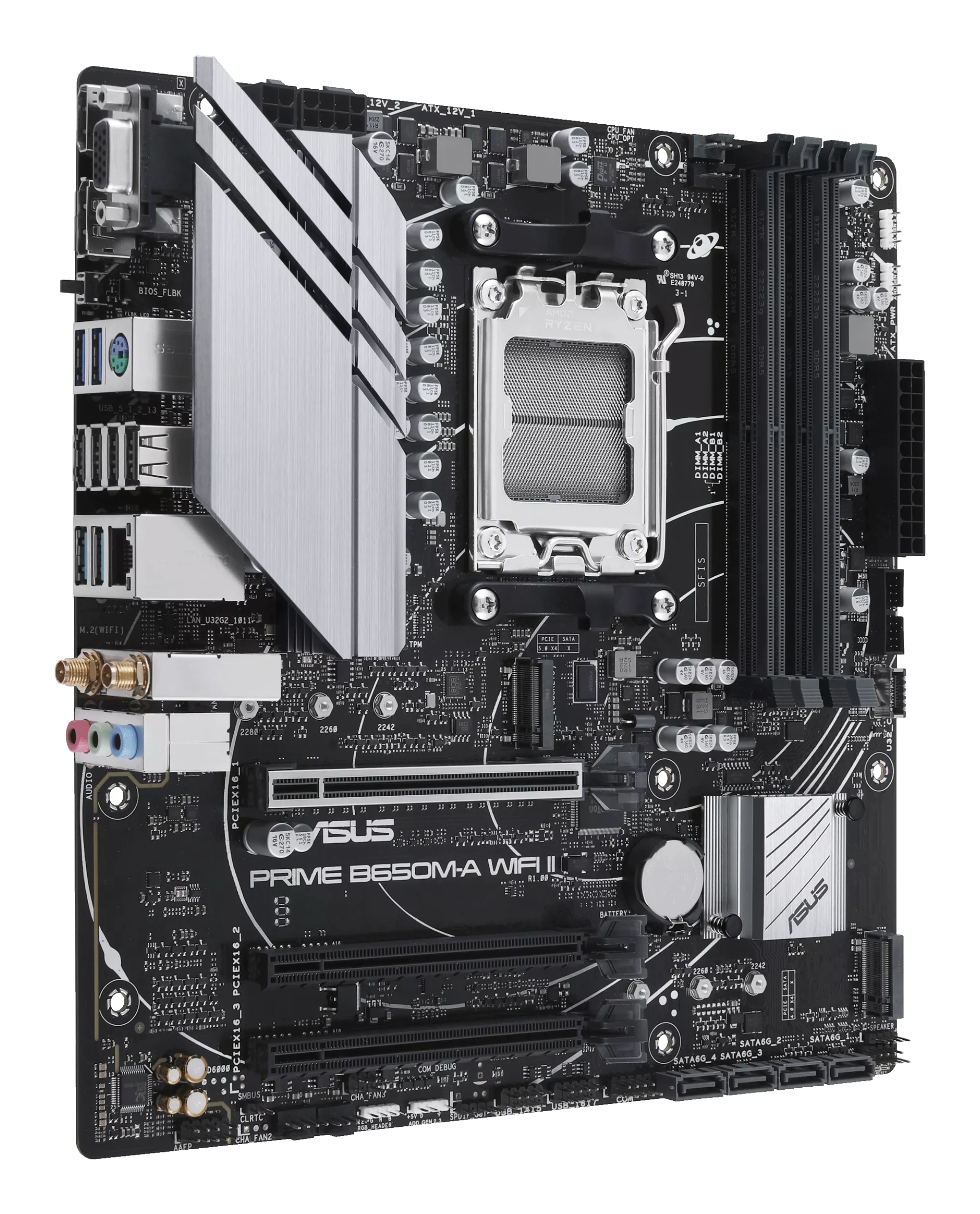 ASUS PRIME B650M-A WIFI II AMD B650 Socket AM5 micro ATX - Afbeelding 4