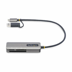 StarTech.com USB 3.0 Multi-Media Geheugenkaart Lezer, SD/microSD/CompactFlash Card Reader, Compacte 5Gbps USB Kaart Adapter, Externe USB-C Kaartlezer met ingebouwde USB-A Adapter, Werkt met elk besturingssysteem - Afbeelding 3