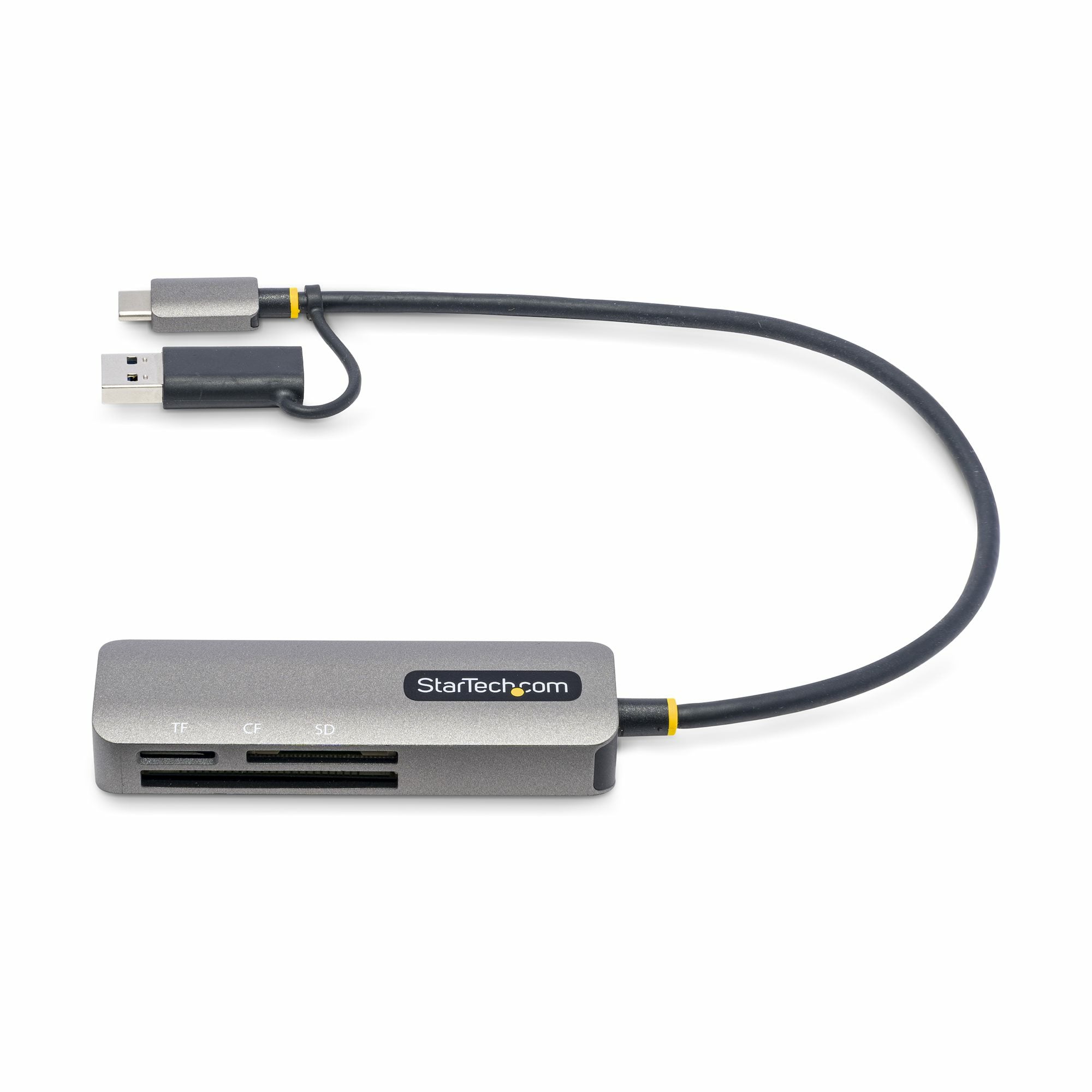 StarTech.com USB 3.0 Multi-Media Geheugenkaart Lezer, SD/microSD/CompactFlash Card Reader, Compacte 5Gbps USB Kaart Adapter, Externe USB-C Kaartlezer met ingebouwde USB-A Adapter, Werkt met elk besturingssysteem - Afbeelding 3