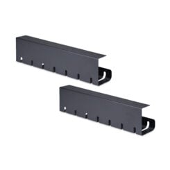 StarTech.com 2-Pack Kabelmanagement Tray voor onder bureau, 106cm (53cm per tray), Metalen Kabelgoot, Sleufontwerp, Schroefmontage, Stekkerdoos Houder, Zwart, TAA - Afbeelding 3