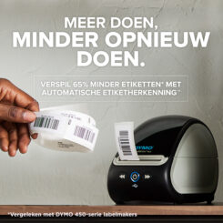 DYMO LabelWriter 550 Labelprinter | Labelmaker met direct thermisch printen | Automatische labelherkenning | Drukt adreslabels, verzendlabels, barcodelabels af en meer | Tweepolige EU-stekker - Afbeelding 6