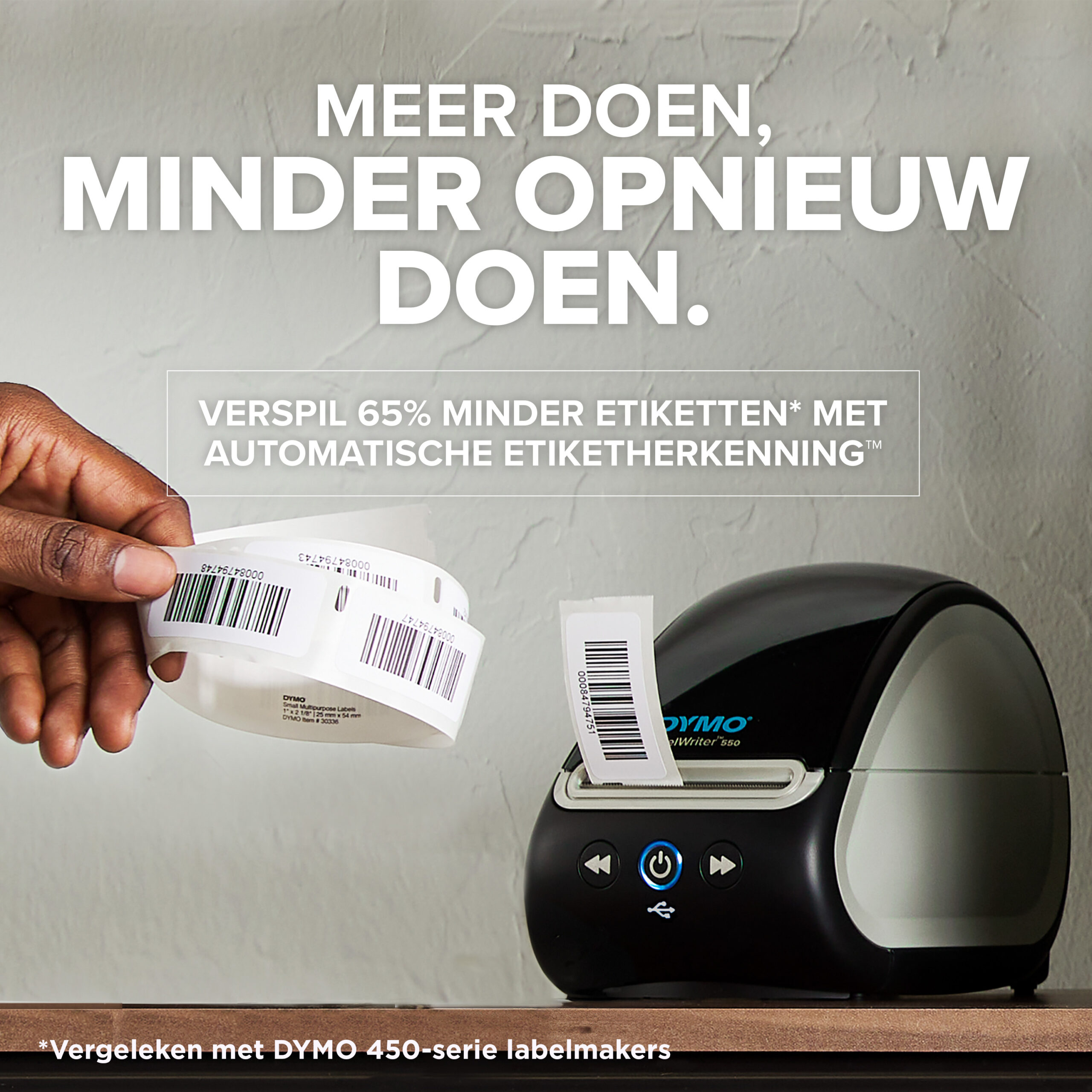 DYMO LabelWriter 550 Labelprinter | Labelmaker met direct thermisch printen | Automatische labelherkenning | Drukt adreslabels, verzendlabels, barcodelabels af en meer | Tweepolige EU-stekker - Afbeelding 6