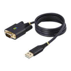 StarTech.com 1m USB naar Seriëel Adapter Kabel, COM Retention, Verwisselbare Schroeven/Moeren, USB-A naar RS232 DB9 Converter, FTDI IC, ESD Bescherming, Windows/macOS/Linux - Afbeelding 2