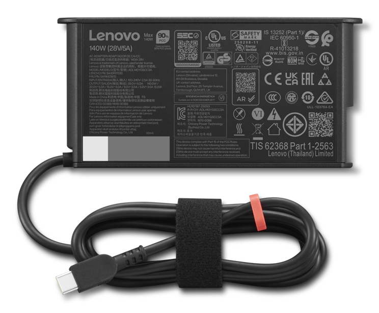 Lenovo 4X21U28818 netvoeding & inverter Binnen 140 W Zwart - Afbeelding 3