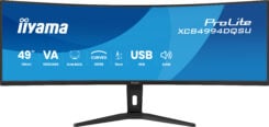 iiyama ProLite XCB4994DQSU-B1 computer monitor 124,5 cm (49") 5120 x 1440 Pixels Dual QHD LCD Zwart