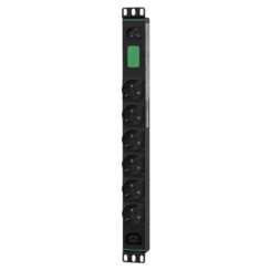 APC Easy Rack PDU, Basic, horizontaal, 1-fasig, 2,3 kW, 230 V, 10 A, 6 x SCHUKO- en 1 x C13-uitgangen, IEC 60320 C14-ingang - Afbeelding 3