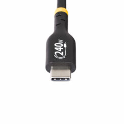 StarTech.com 2m USB-C Laadkabel, Charge & Sync, 240W (5A) PD EPR, USB 2.0, Laptop Type C Laadkabel, USB-IF Gecertificeerd, TPE Mantel - Zwarte USB-C Oplaadkabel - Afbeelding 6