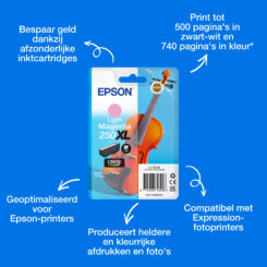 Epson Singlepack, lichtmagenta 250XL Viool Claria Photo HD-inkt - Afbeelding 4