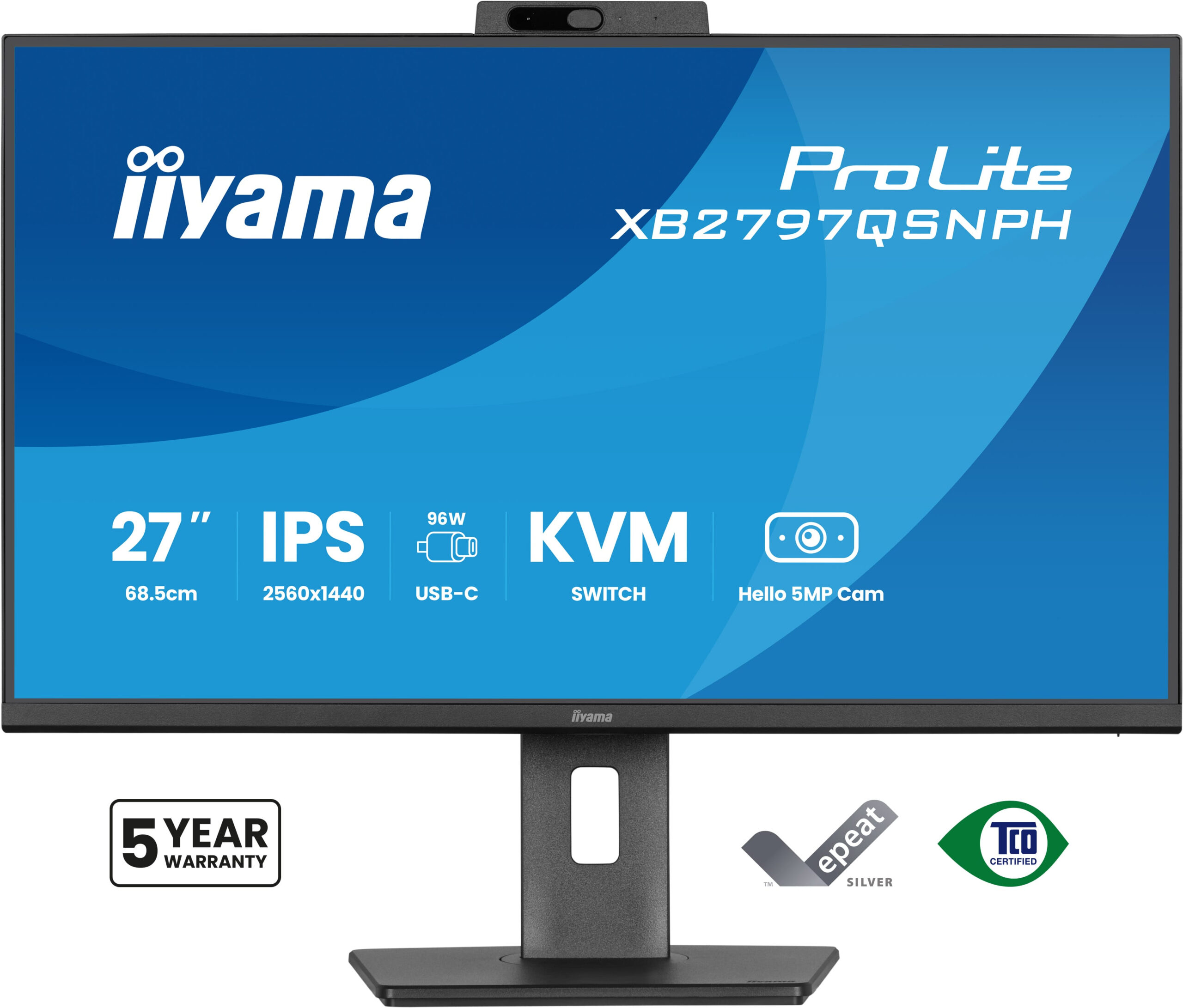 iiyama ProLite XB2797QSNPH-B1 computer monitor 68,6 cm (27") 2560 x 1440 Pixels Quad HD LED Zwart - Afbeelding 3