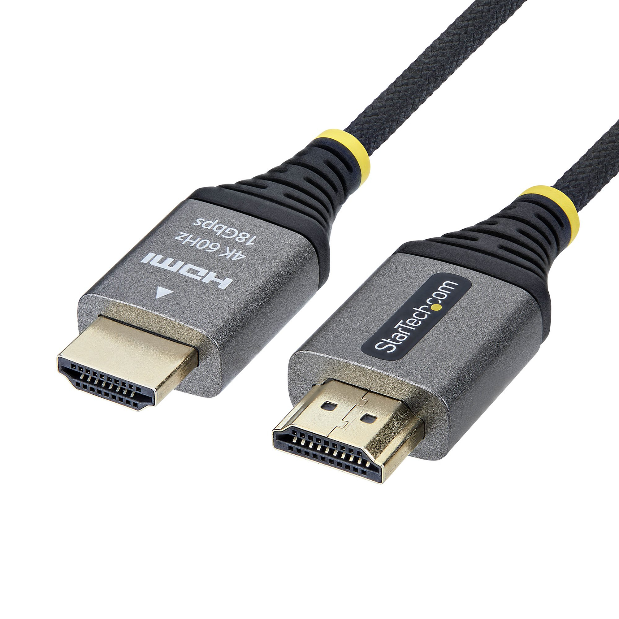StarTech.com 1m Premium Gecertificeerde High Speed HDMI Kabel, Ultra Flexibele Gevlochten High Flex HDMI Kabel, 4K 60Hz / 1440p 144Hz met HDR10 / ARC, 18Gbps - Afbeelding 2