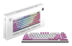 MSI FORGE GK600 TKL WIRELESS VIOLET toetsenbord Gamen USB + Bluetooth QWERTY Brits Engels Roze, Violet, Wit - Afbeelding 6