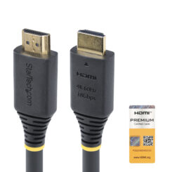 StarTech.com 15m Actieve High Speed HDMI Kabel, 4K 60Hz/1440p 144Hz, HDR10/HDCP 2.2/ARC, 18Gbps, UHD HDMI 2.0 Kabel voor TV/Monitor/Display, TPE Mantel