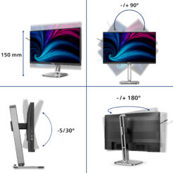 Philips 4000 series 24B2U4301/00 computer monitor 60,5 cm (23.8") 1920 x 1080 Pixels Full HD LCD Grijs - Afbeelding 6