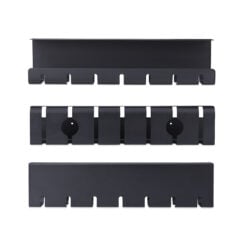 StarTech.com 2-Pack Kabelmanagement Tray voor onder bureau, 106cm (53cm per tray), Metalen Kabelgoot, Sleufontwerp, Schroefmontage, Stekkerdoos Houder, Zwart, TAA - Afbeelding 4