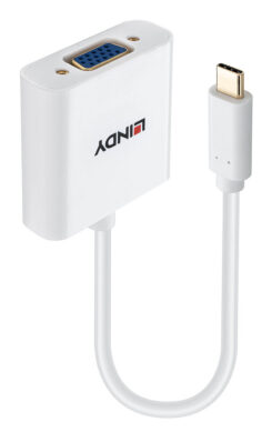 Lindy 43437 video kabel adapter 0,1 m USB Type-C VGA (D-Sub) Wit - Afbeelding 3