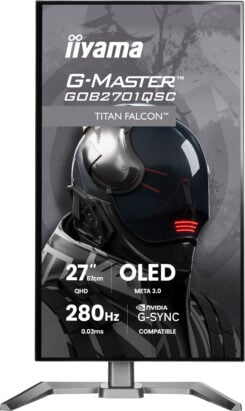iiyama G-MASTER GOB2701QSC-B1 computer monitor 68,6 cm (27") 2560 x 1440 Pixels 2K Ultra HD OLED Zwart - Afbeelding 3