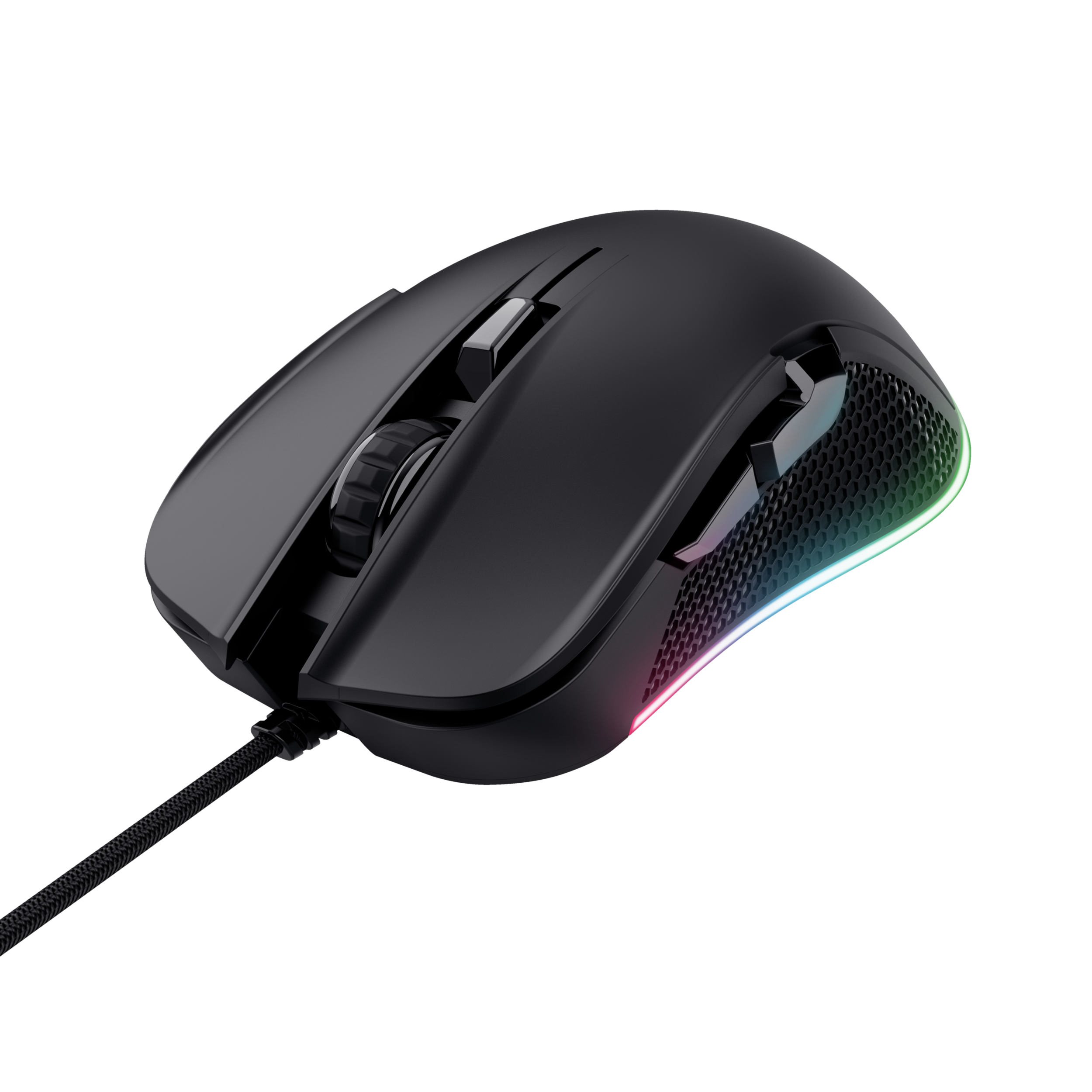 Trust GXT 922 YBAR Gaming Muis - Bedrade gamingmuis – 6 programmeerbare knoppen – 7200 DPI – Zwart - Afbeelding 2